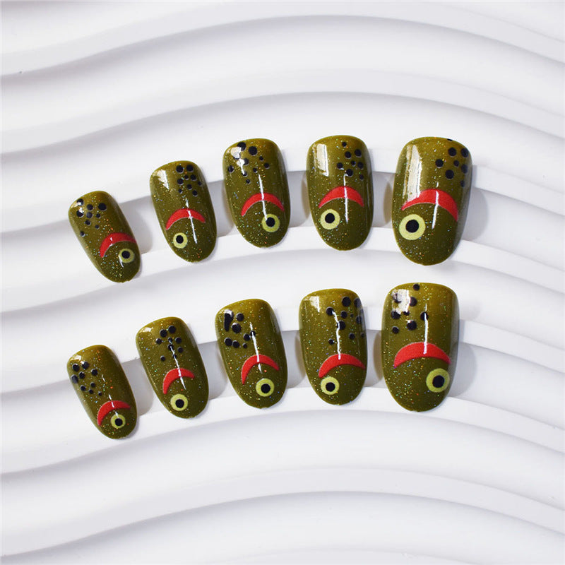 Artistic Fish-Themed Press-On Nails Stornfield