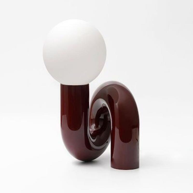 Artistic Table Lamp with Unique Swirl Design