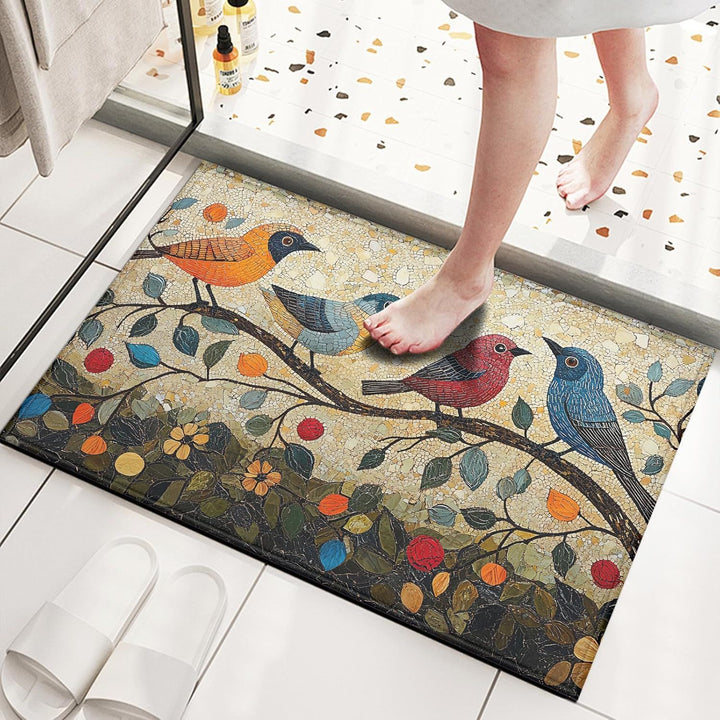 Charming Floral Welcome Mat