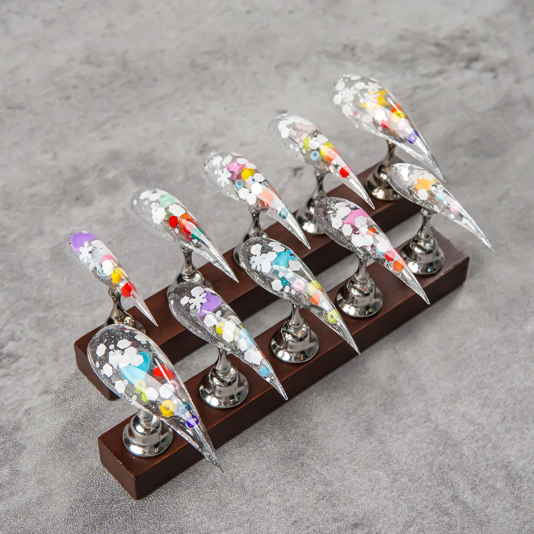 Glittery Stiletto Press-On Nails Set