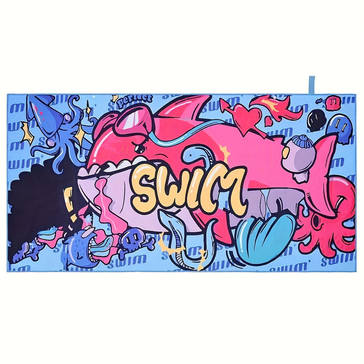 Women's beach blanket with colorful surf design Stornfield