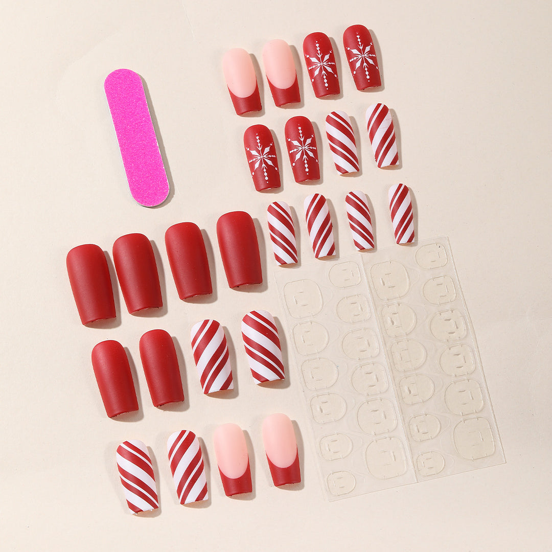 Festive Winter-Themed Nail Art Extensions Stornfield