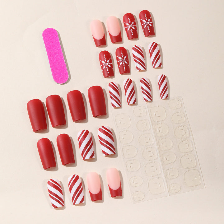 Festive Winter-Themed Nail Art Extensions Stornfield