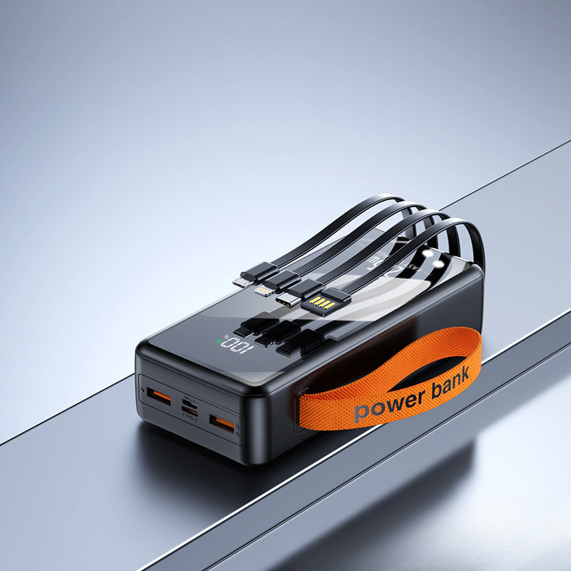 Multifunctional power bank with integrated charging cables and digital display Stornfield
