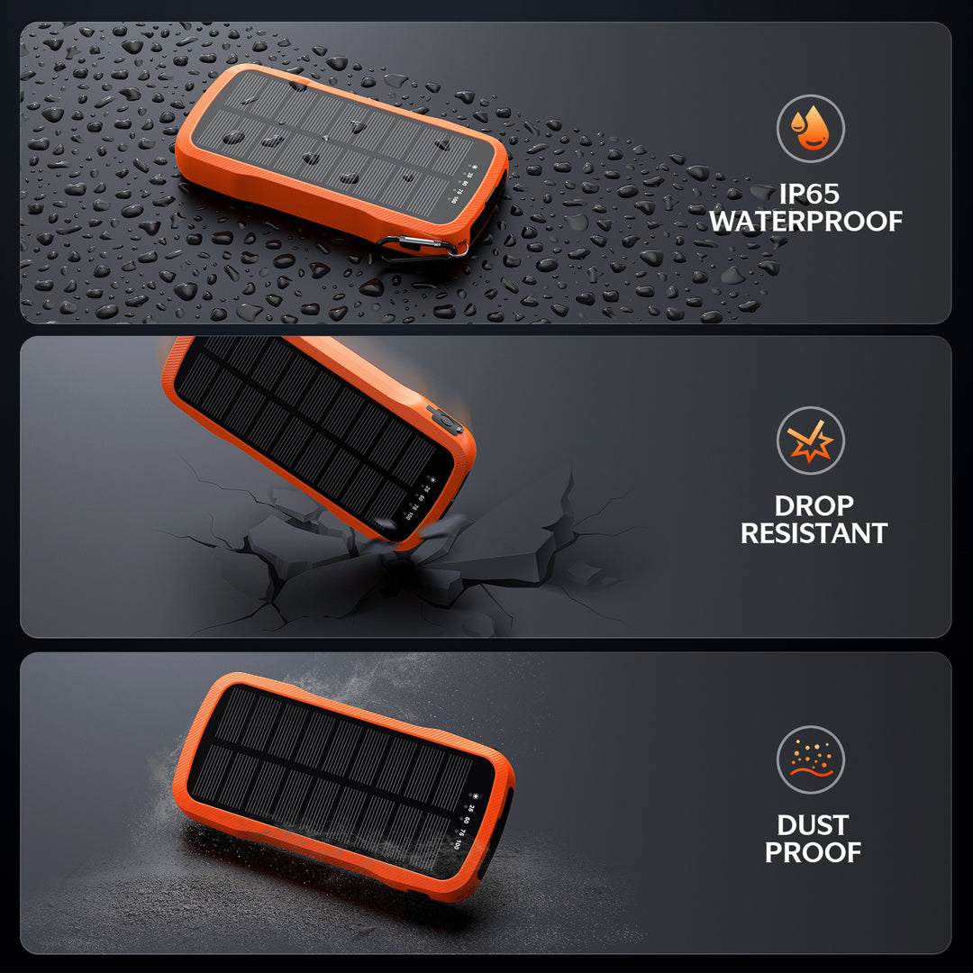 Solar charger with integrated USB ports and LED lamps Stornfield