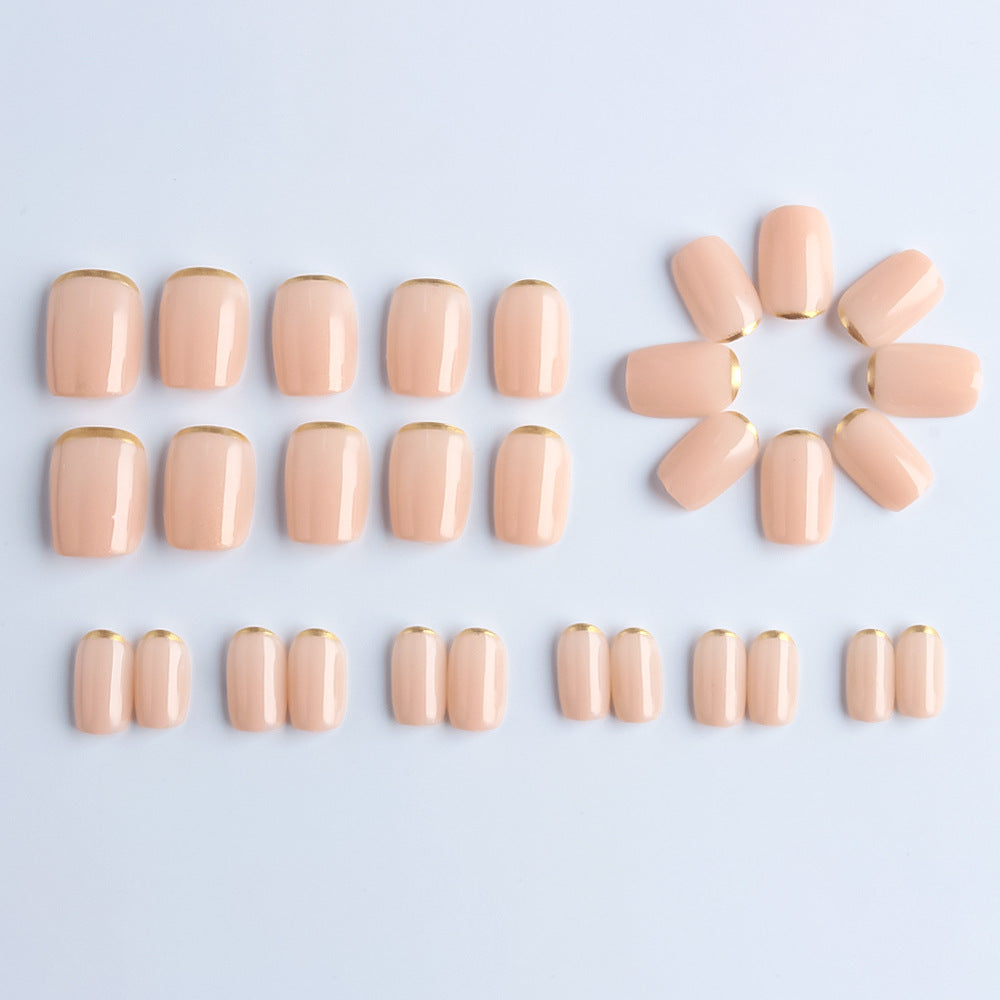 Decorative French Tip Press-On Nails Stornfield