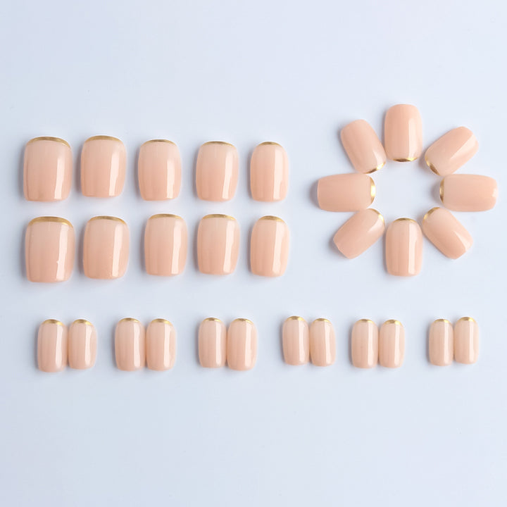 Decorative French Tip Press-On Nails Stornfield
