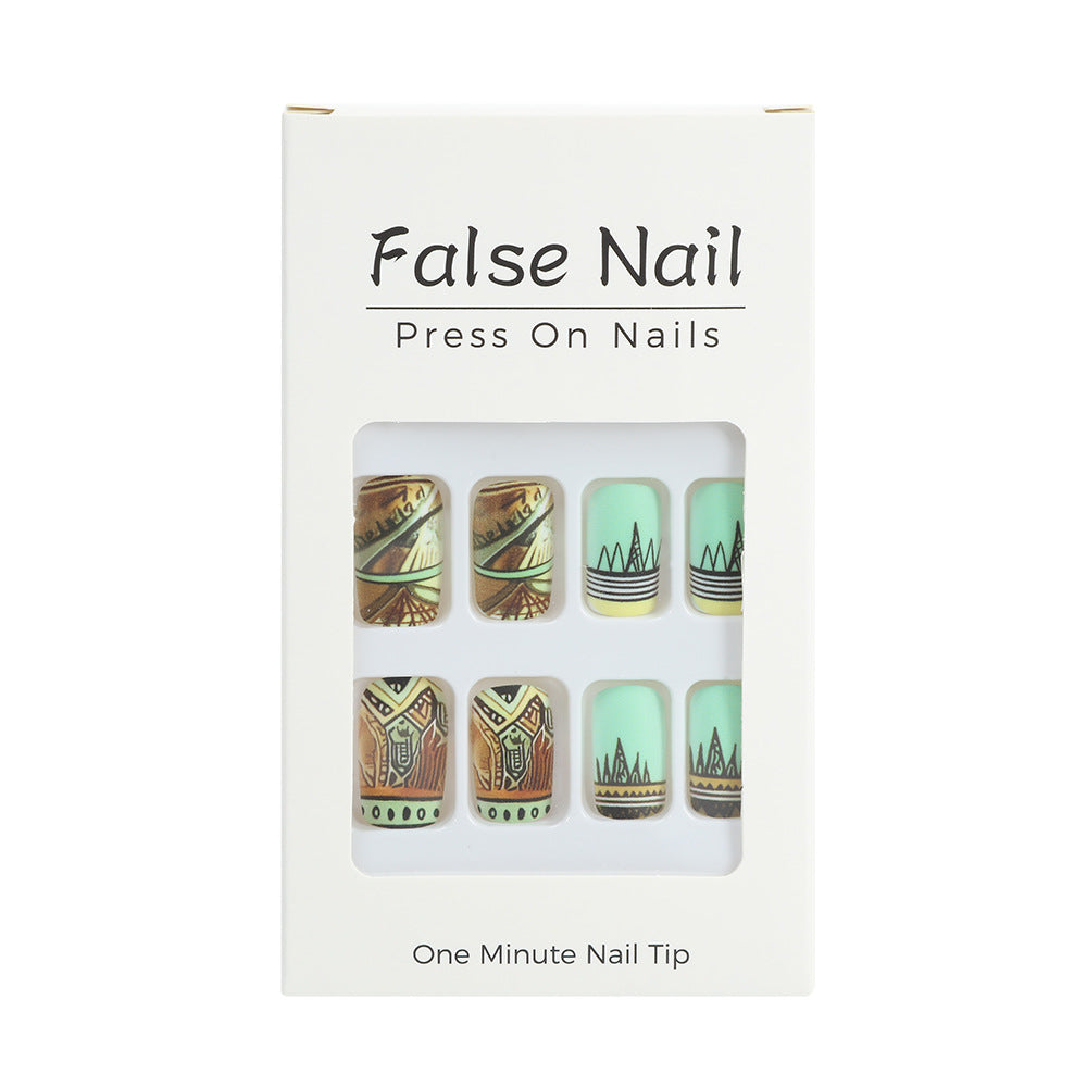 Artificial nails with creative ethnic design Stornfield