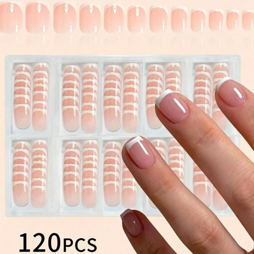 French Tip Press-On Nail Art Set Stornfield