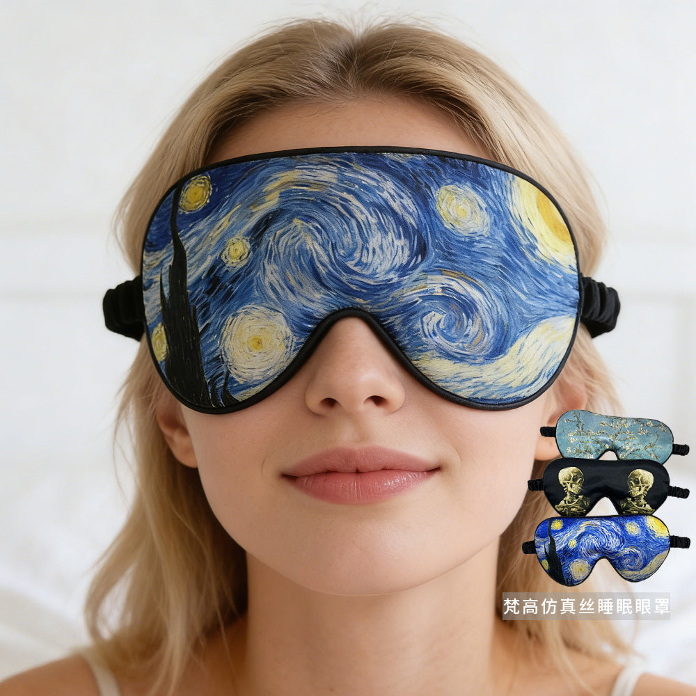 Unisex soft ergonomic sleep mask with contoured eye area and adjustable elastic band Stornfield