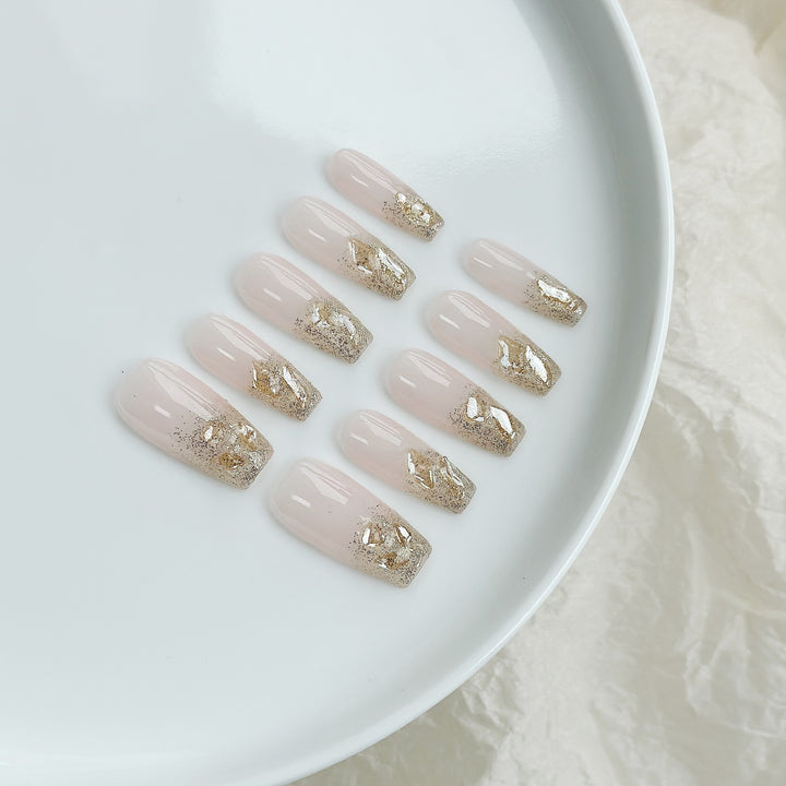 Luxurious Glitter-Dipped Press-On Nail Set