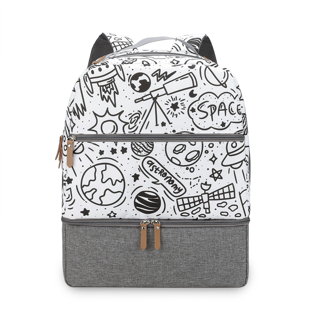 Backpack with Floral Pattern and Separate Compartment Stornfield
