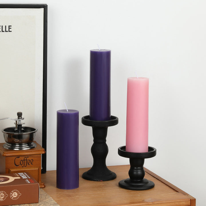 Straight Cylinder Pillar Candle Long-Burn Unscented Home Decor