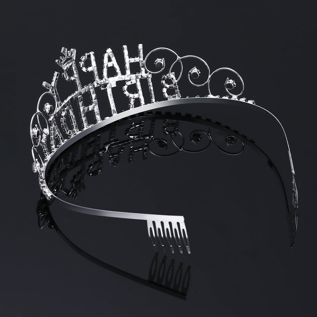 Women's Decorative Hair Crown with Birthday Inscription Stornfield