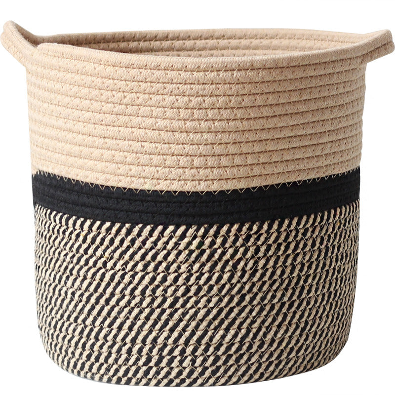 Decorative laundry basket made of woven material Stornfield