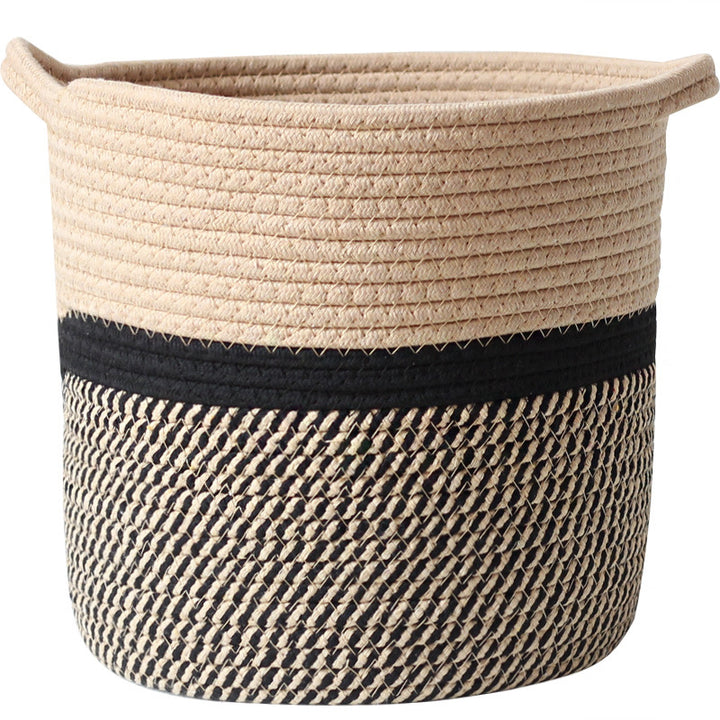 Decorative laundry basket made of woven material Stornfield