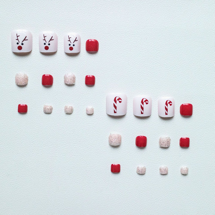 Creative Holiday-Themed Toe Nail Art