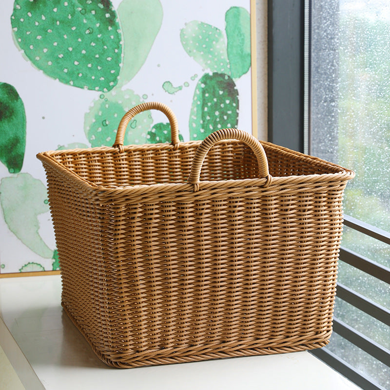 Unisex Spacious Storage Basket made of Woven Rattan Stornfield