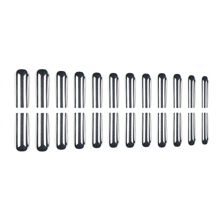 Metallic Finish Long Press-On Nails Stornfield