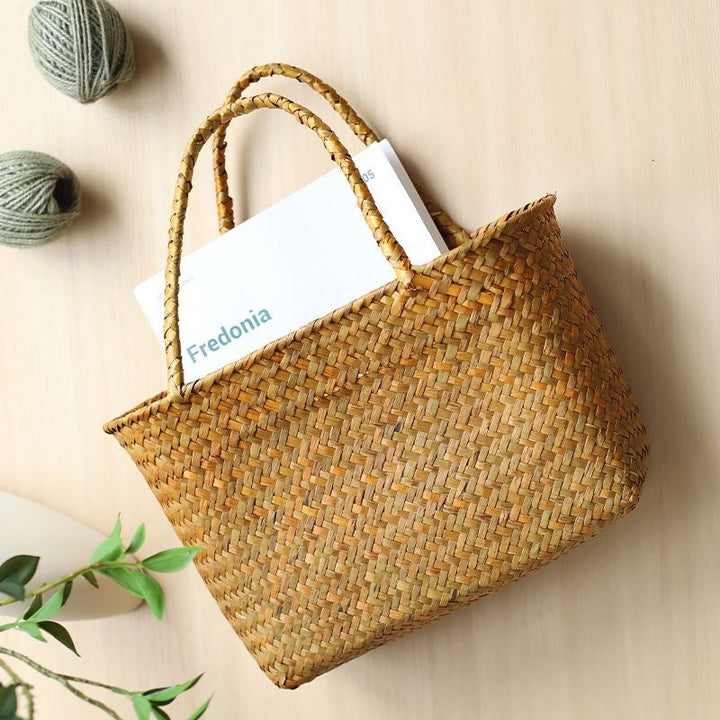 Woven Straw Shopping Basket Stornfield