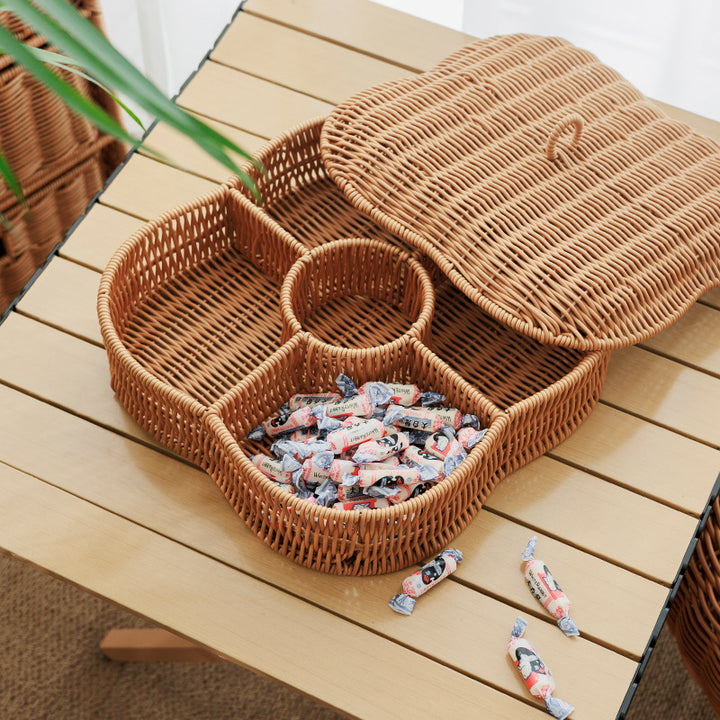 Multi-Compartment Woven Storage Basket Stornfield