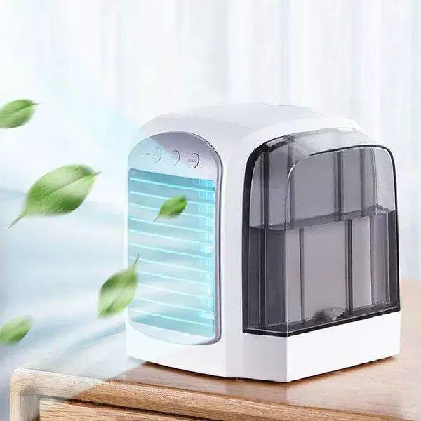 Unisex one-size compact personal evaporative air cooler and humidifier with removable reservoir Stornfield