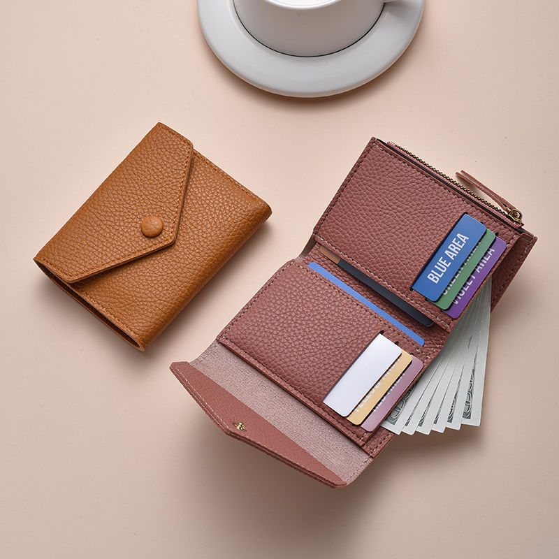 Textured Leather Cardholder Wallet