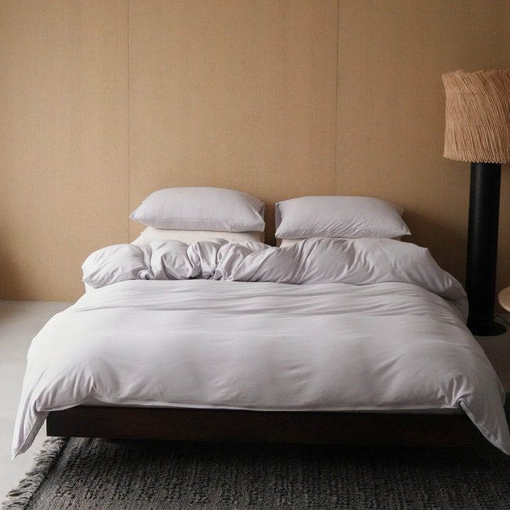 Premium Cotton Sateen Duvet Cover Set with Breathable Silky Finish