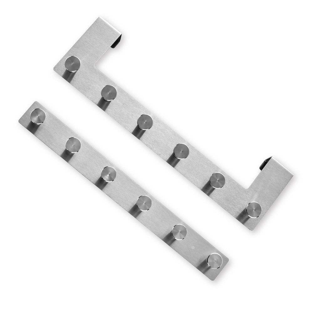 Wall-mounted stainless steel coat rack with five hooks Stornfield