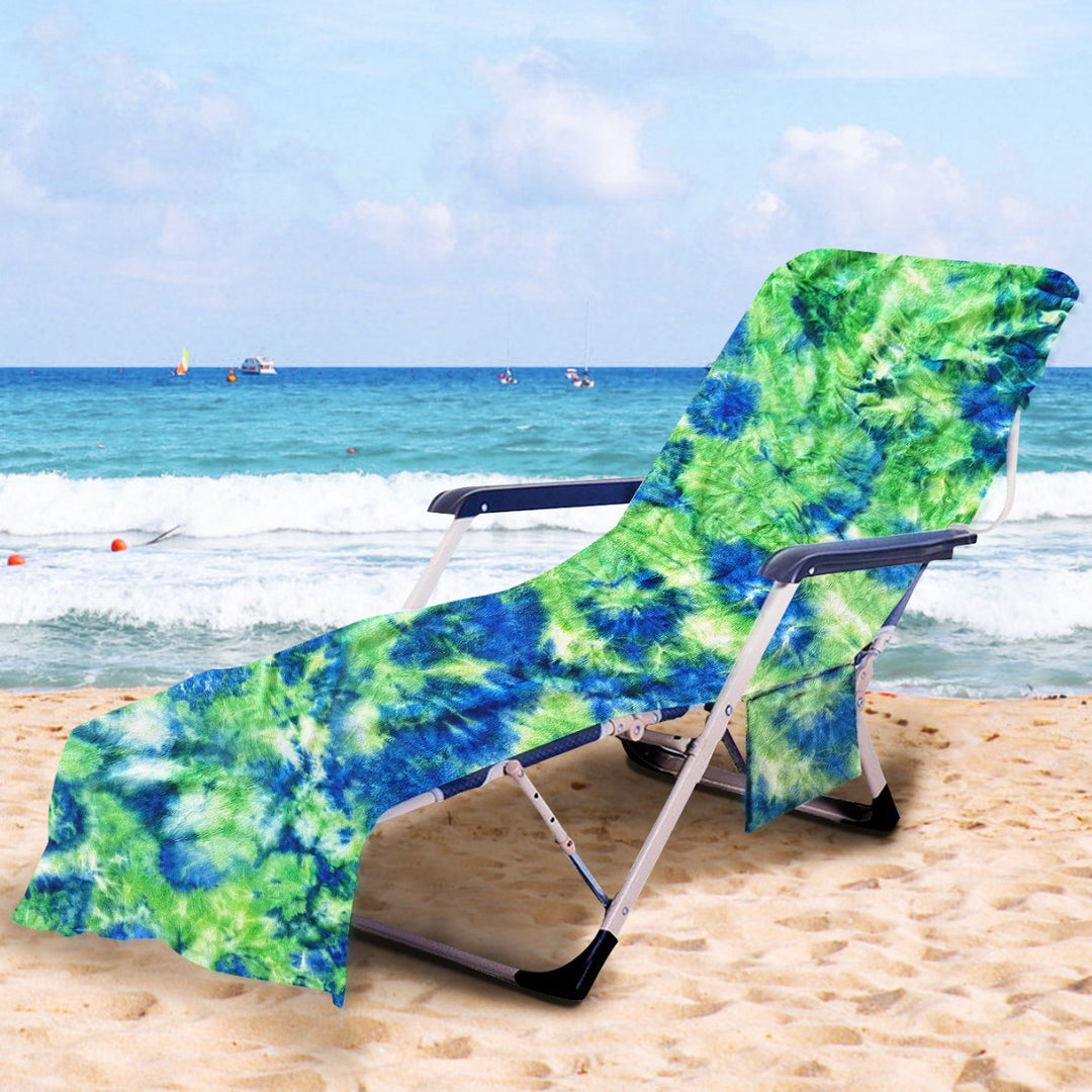 Lounge chair cushion with artistic TIE-DYE design Stornfield