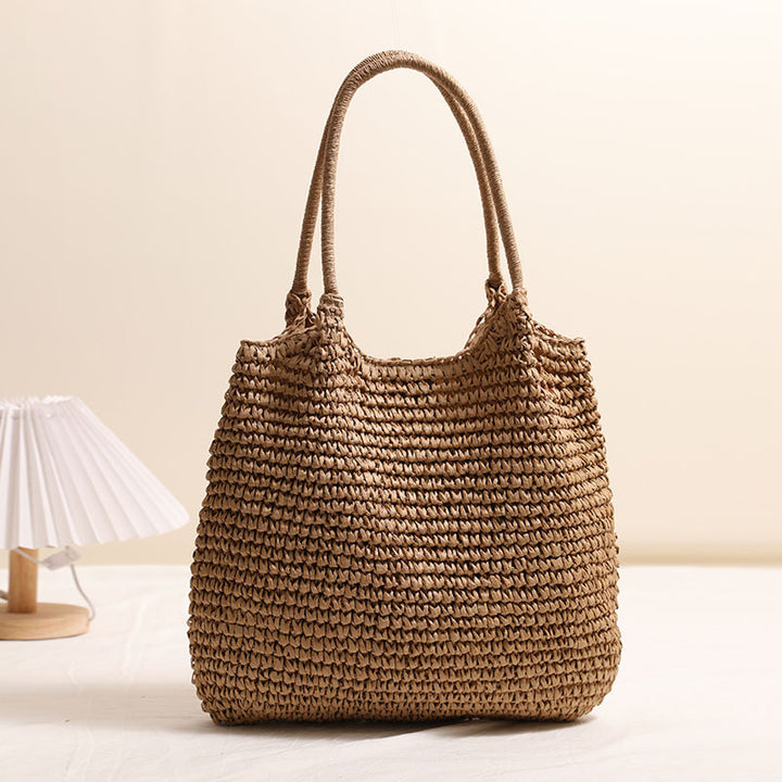 Handmade wicker tote bag with sturdy handles Stornfield