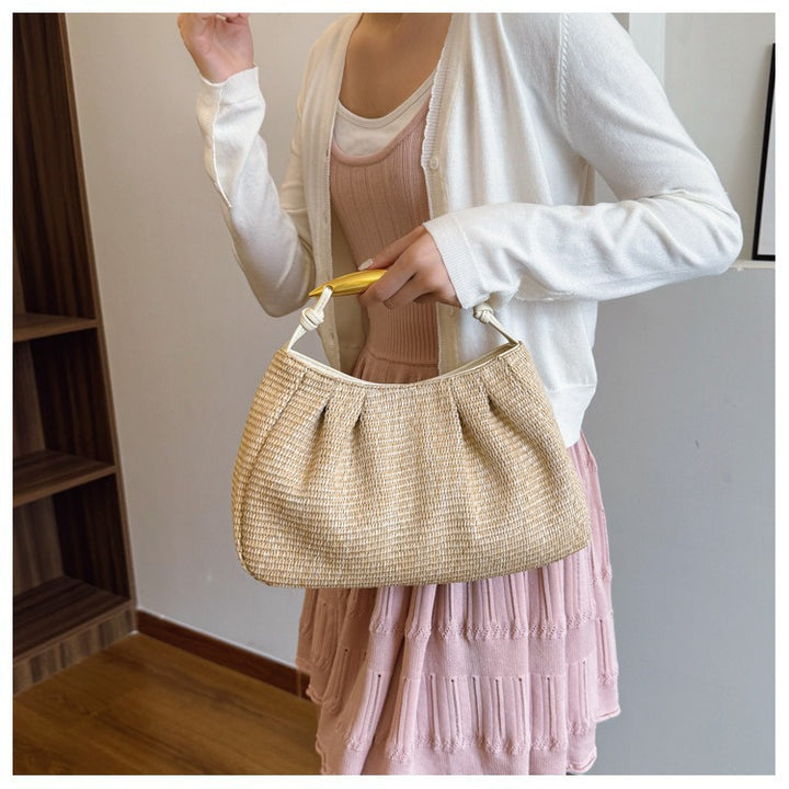 Handbag with Elegant Wooden Handle Stornfield