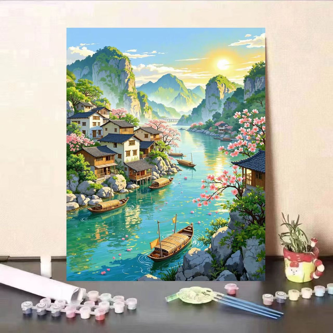 Scenic Landscape DIY Paint by Numbers Art Kit Stornfield