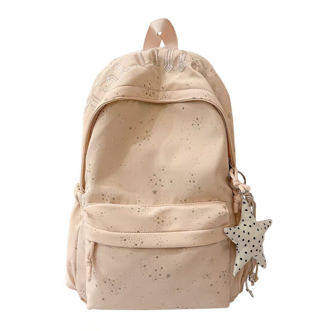 Stylish Textured Star Print Backpack Stornfield