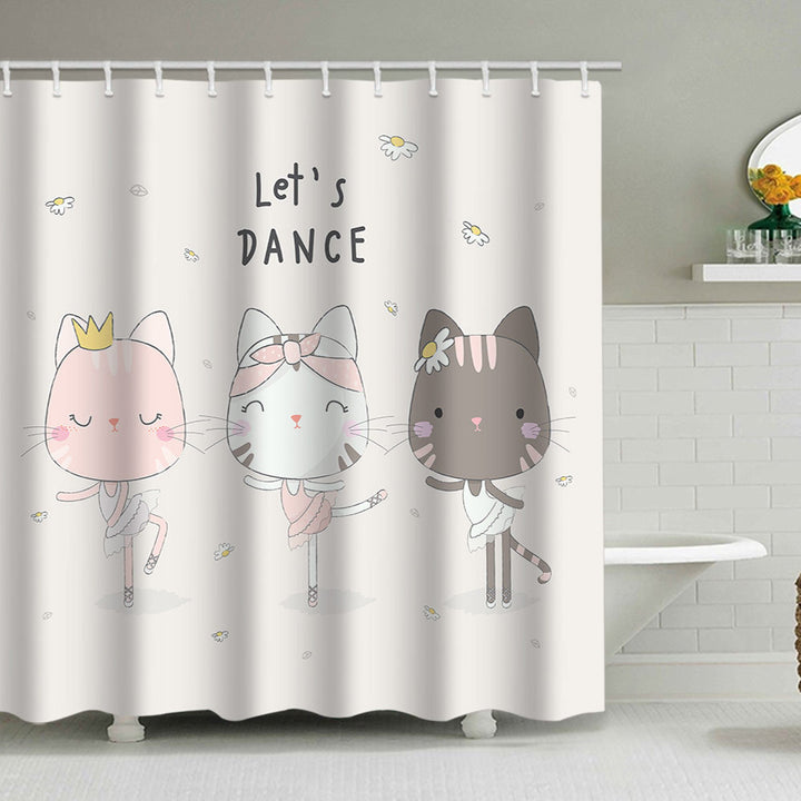 Artistic Dog Illustration Shower Curtain Stornfield