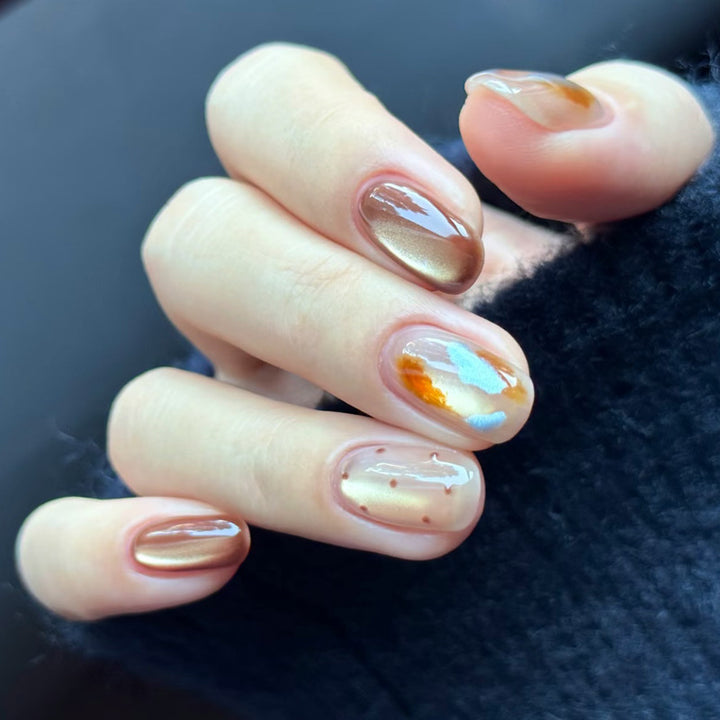 Artistic Nail Art Set with Glossy Metallic Finish Stornfield