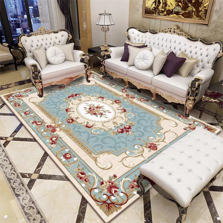 Elegant Floral Woven Area Rug