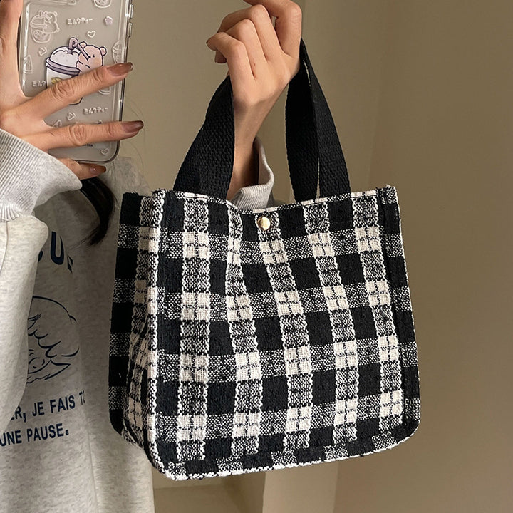 Fashionable Plaid Tote Bag