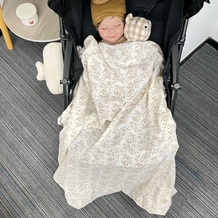 Quilted Muslin Baby Stroller Blanket