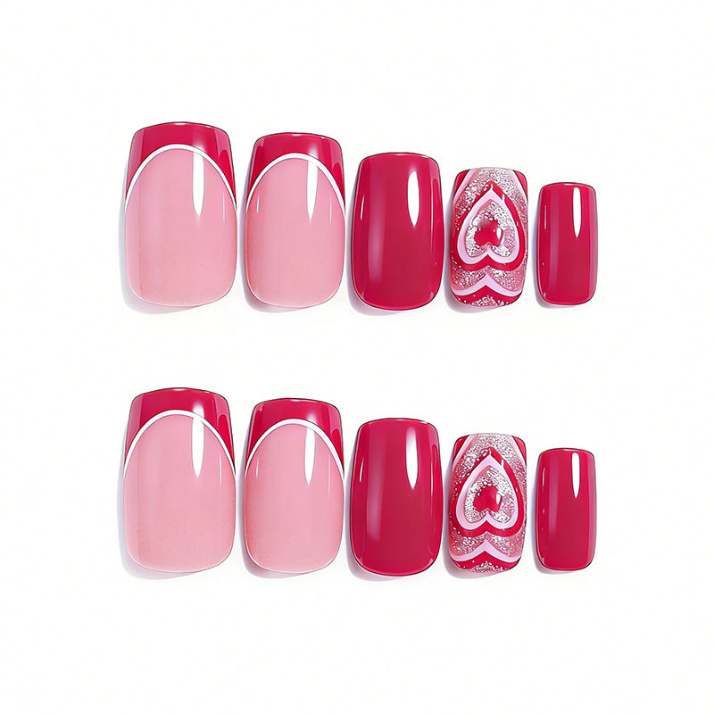 Heart-Embellished Nail Art Stornfield