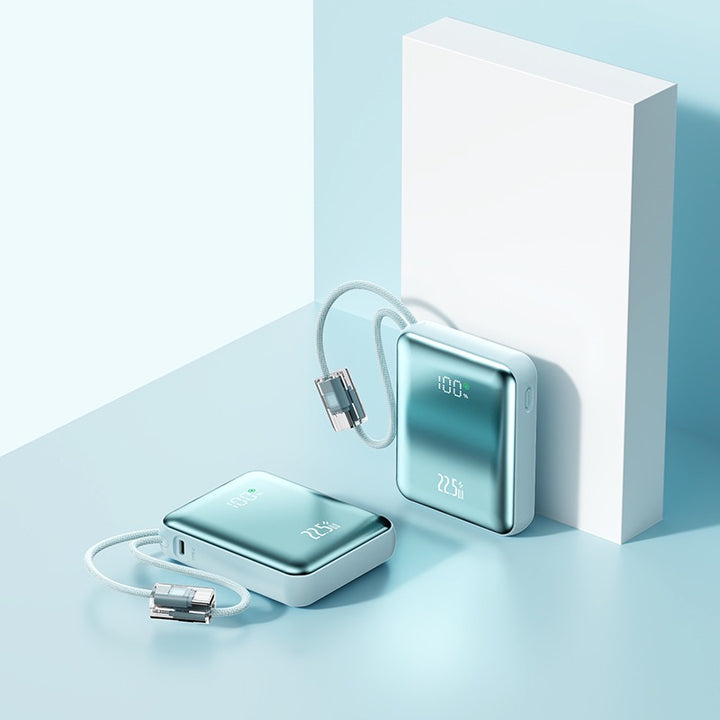 Ultra-Slim Power Bank with Integrated Charging Port and Digital Charge Indicator Stornfield