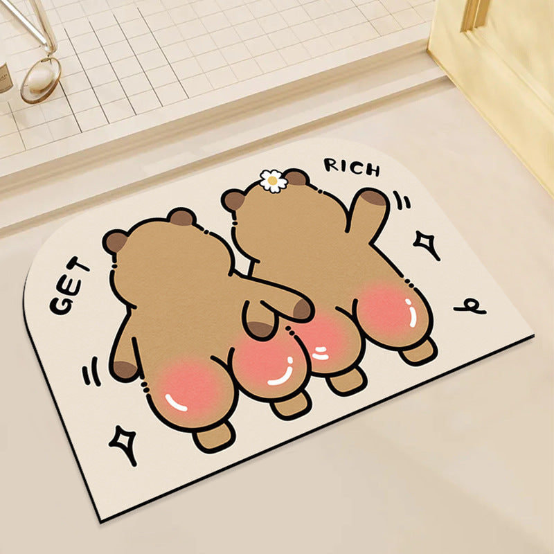 Cartoon Character Door Mat for Home Entryway
