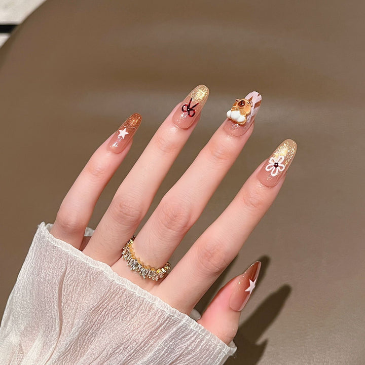 Premium Glittering Press-On Nail Extensions Stornfield