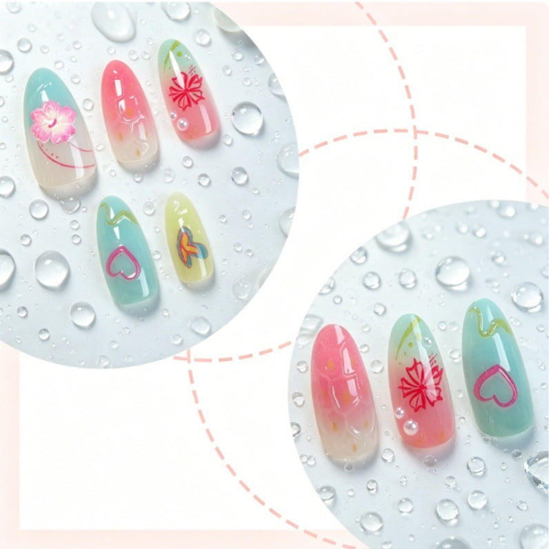 Artistic Ocean-Inspired Press-On Nail Set Stornfield