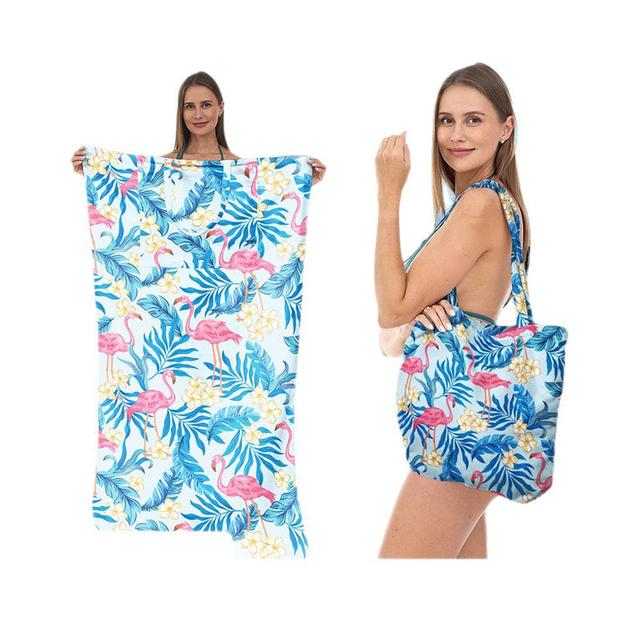 Beach towel with elegant floral patterns Stornfield