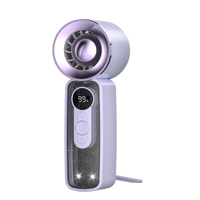 Unisex Portable Mini Dual Fan with LED Display and USB Charging Stornfield