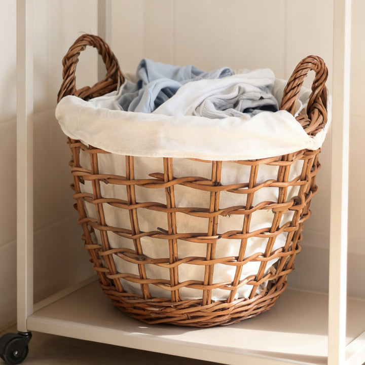 Handcrafted storage basket with cotton lining Stornfield