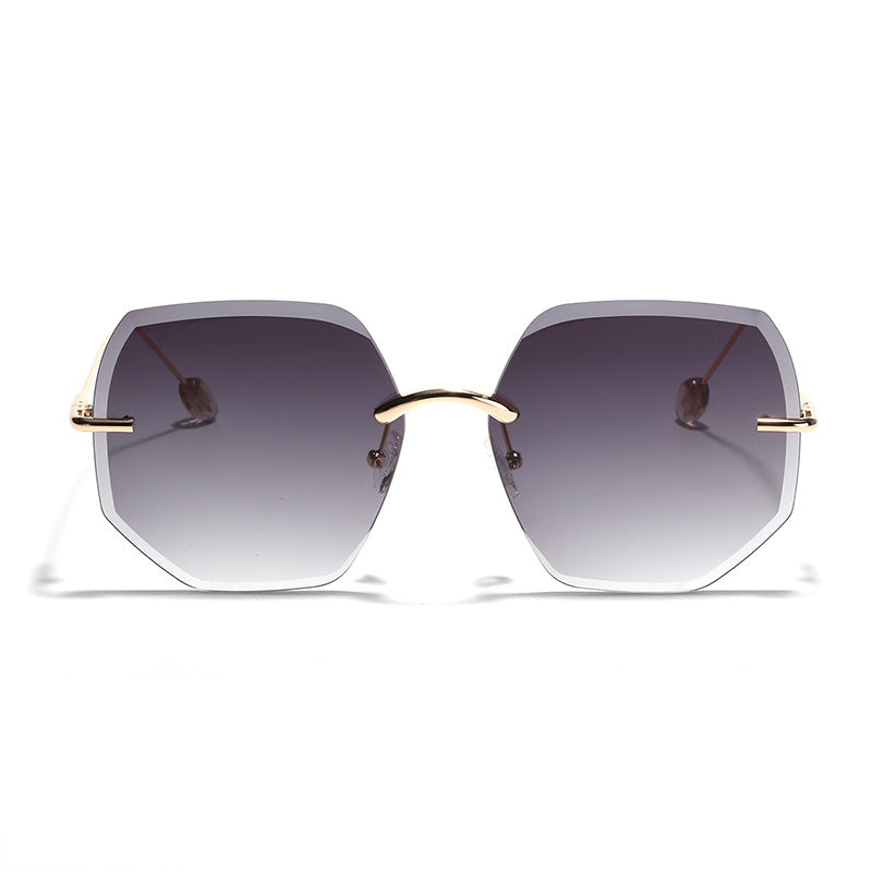 Women’s geometric sunglasses with high-quality gold frame Stornfield