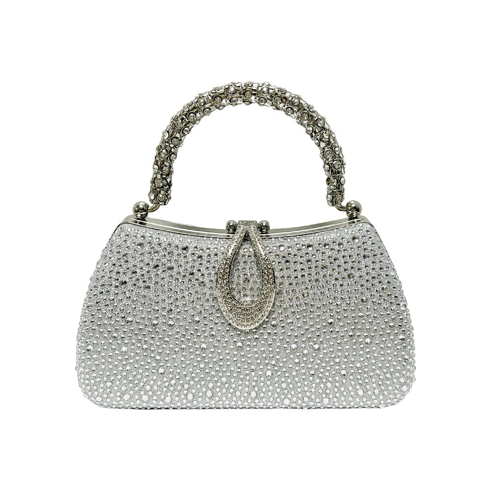 Rhinestone-Embellished Evening Bag