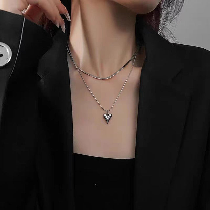 Layered Heart Pendant Necklace Stornfield